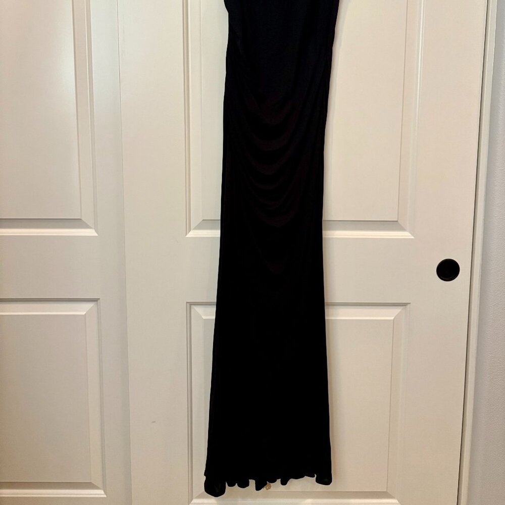 Badgley Mishka Capped Sleeve Black Gown, Size 4 - Picture 3 of 3